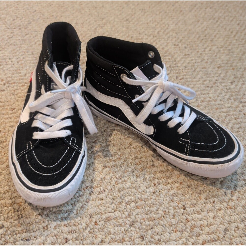 VANS Sk8-Hi High Pro Sneakers Shoes Kids Youth 4.5 Black Streetwear Skater